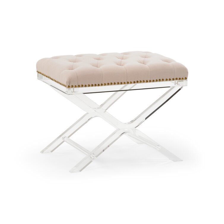 Brunon metal 2024 upholstered vanity stool